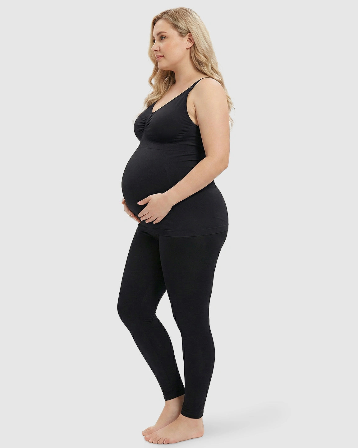 Front-Opening Clasp Camisole-Style Maternity Nursing Top