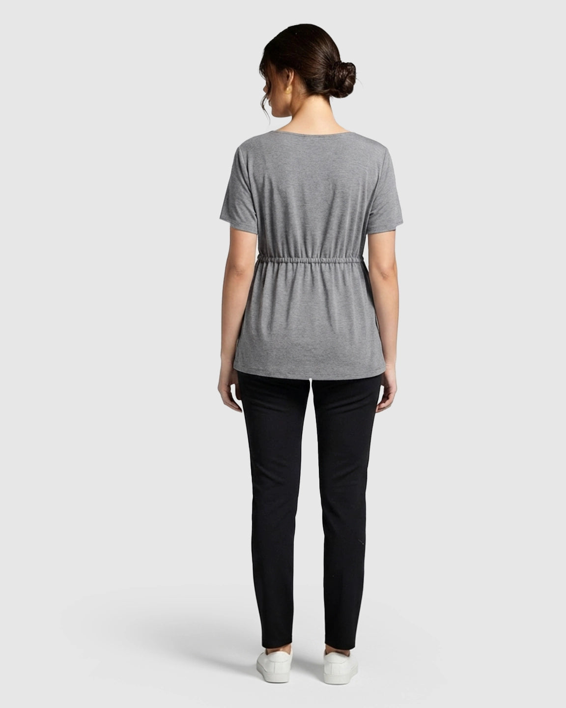 Elastic-Waist Babydoll Maternity Top