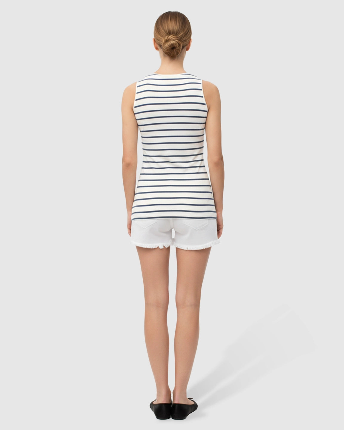 Sleeveless Striped Print Maternity & Nursing Tank Top