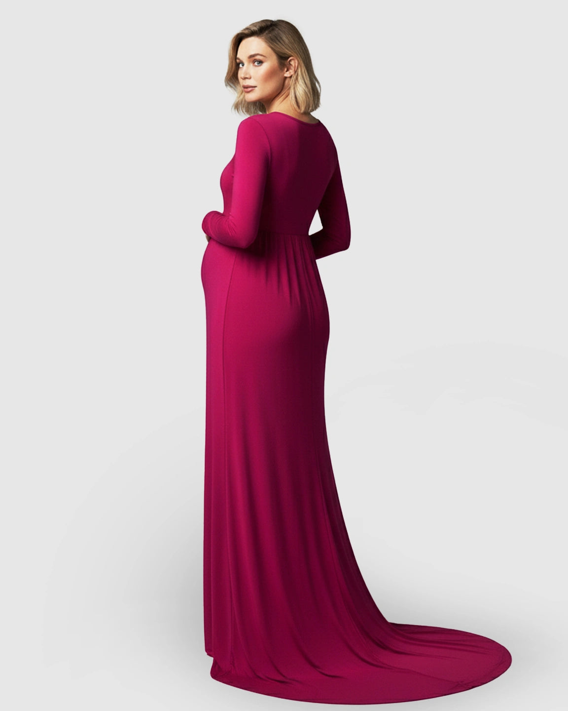 Empire Waist Elegant Maternity Photoshoot Dress