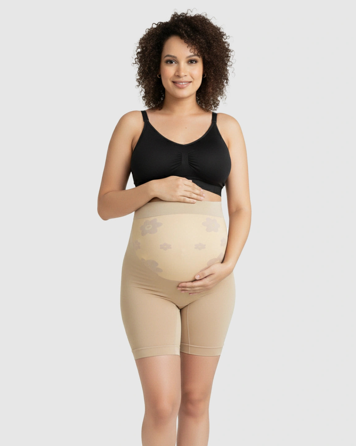 High-Waist Loose Fit Maternity Shorts