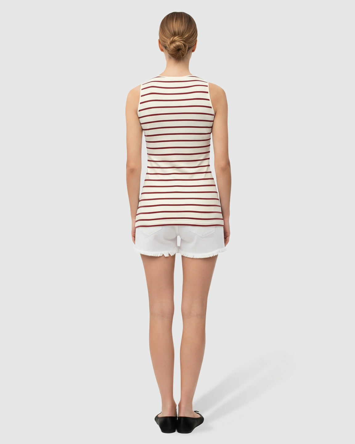 Sleeveless Striped Print Maternity & Nursing Tank Top