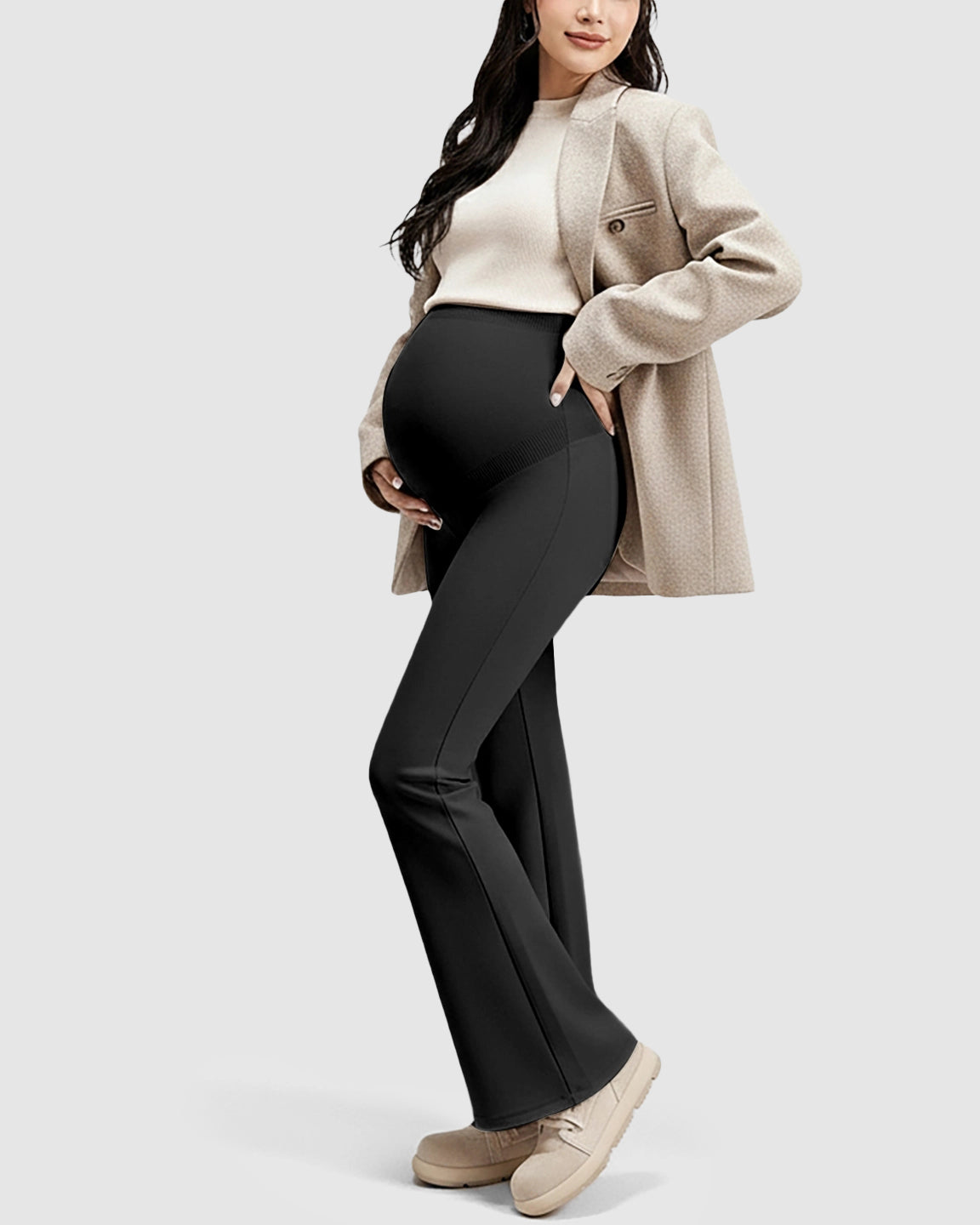 High-Waist Belly Support Maternity Pants
