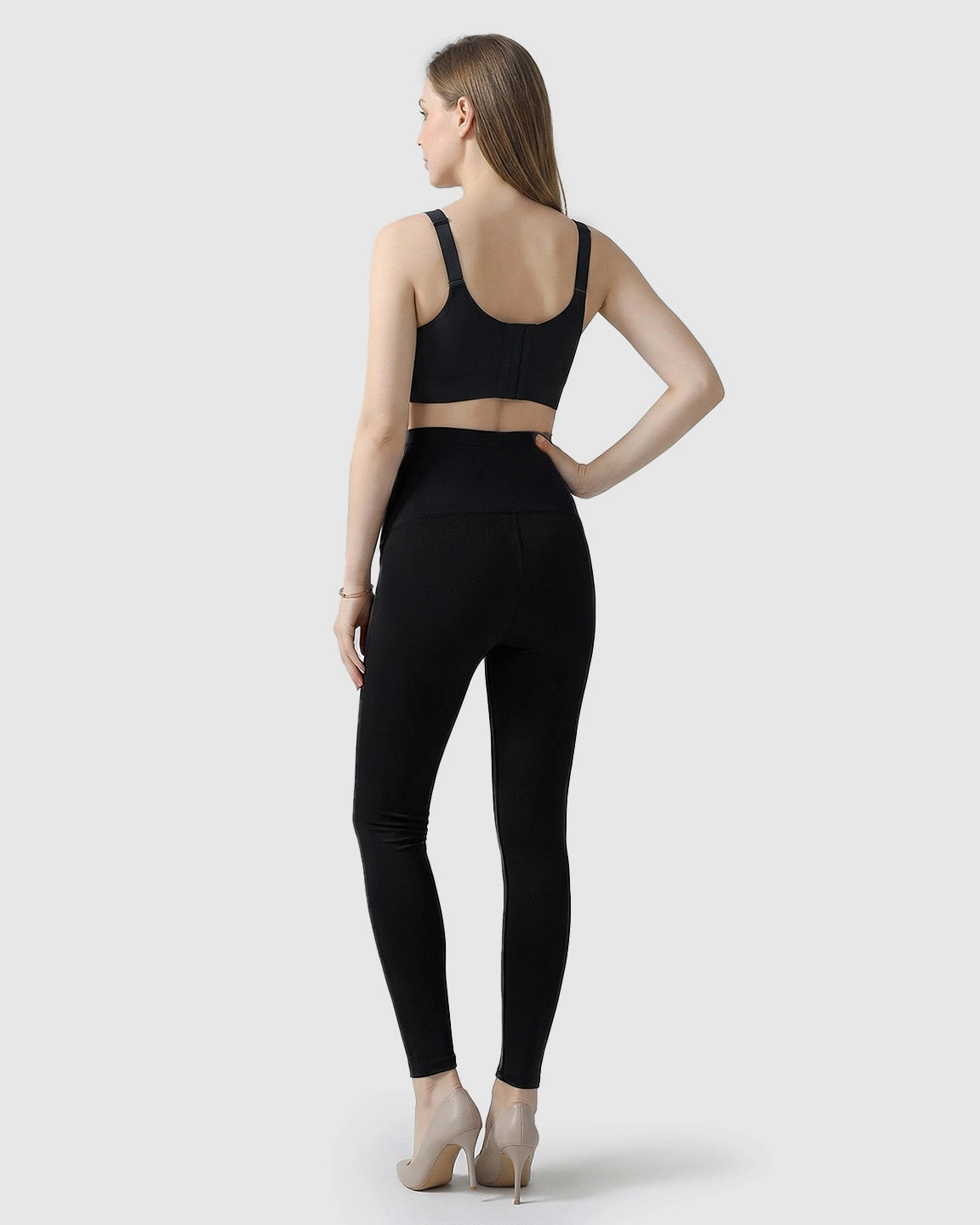 High-Waist Belly Support Maternity Leggings