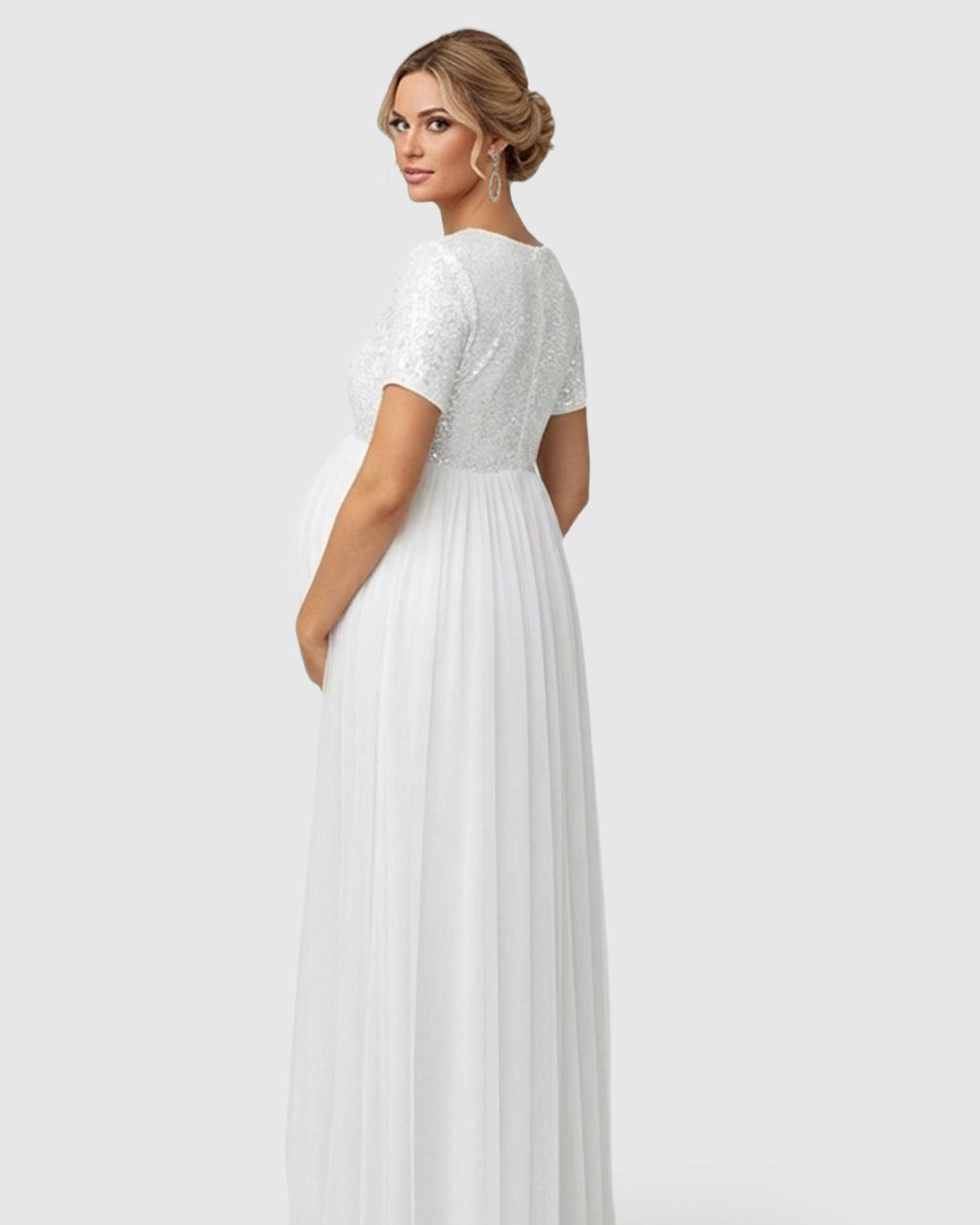 Sequin Bodice Glamorous Maternity Maxi Dress