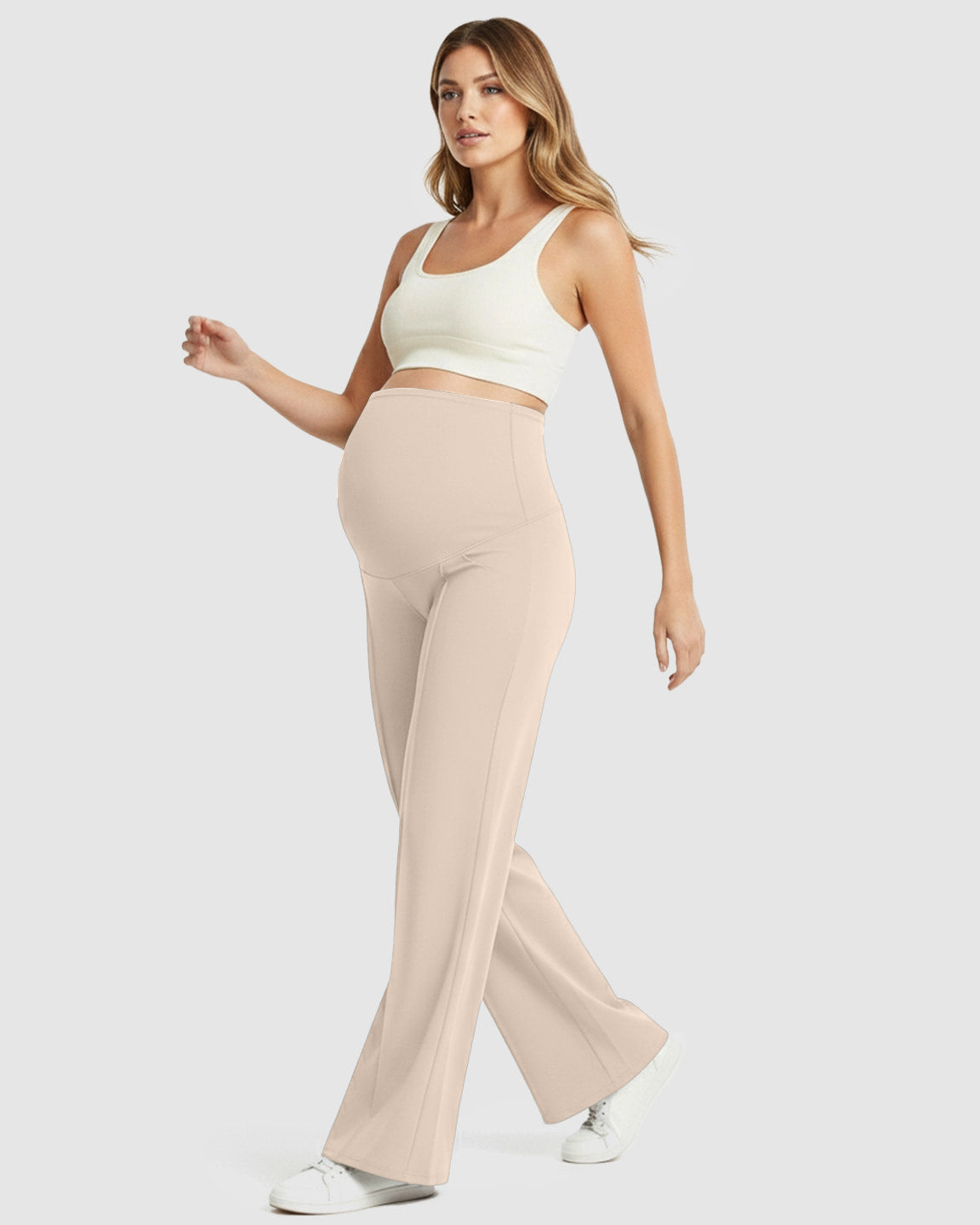 High Waist Maternity Pants With Relaxed Fit