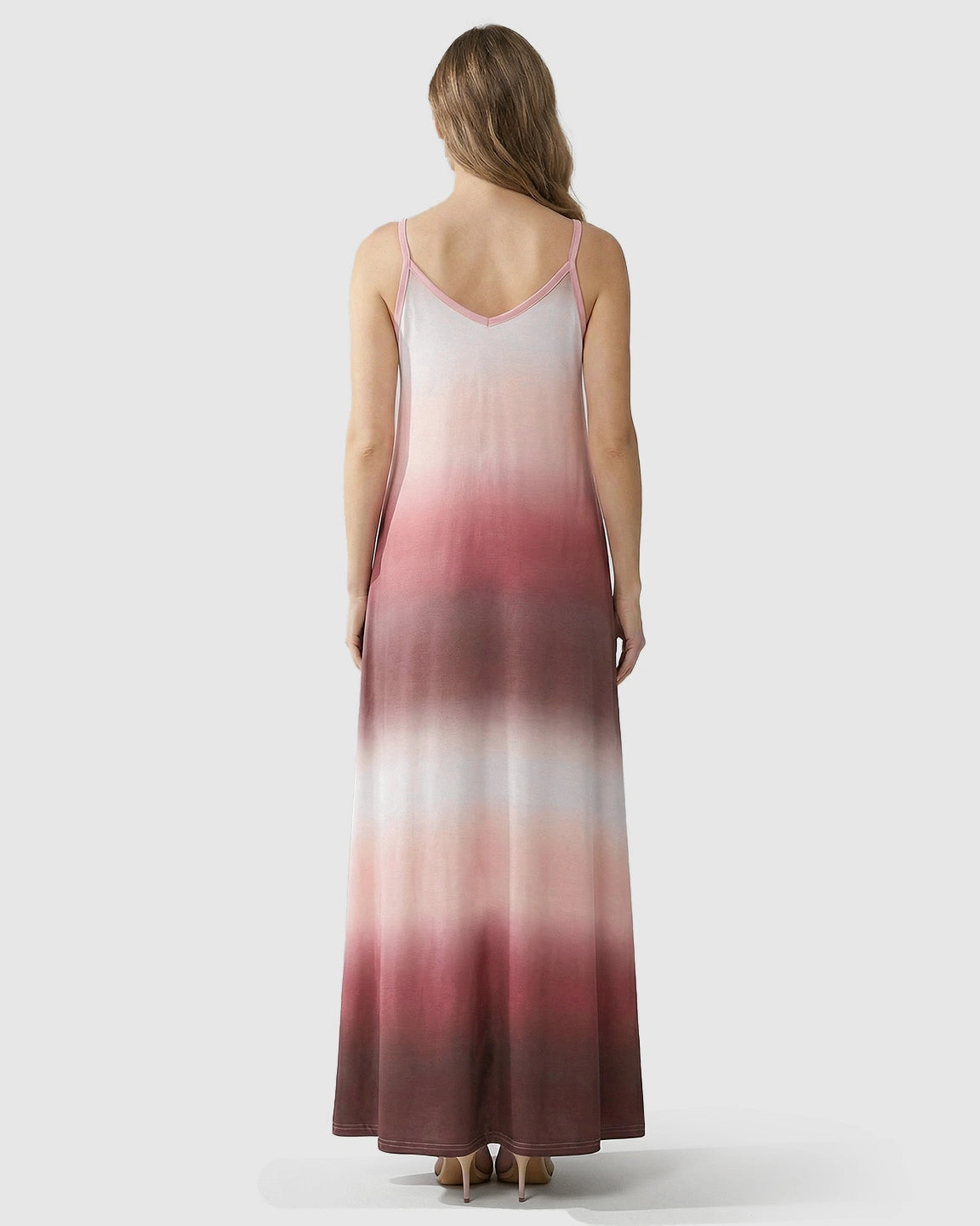 Spaghetti-Strap Gradient Maternity Maxi Dress