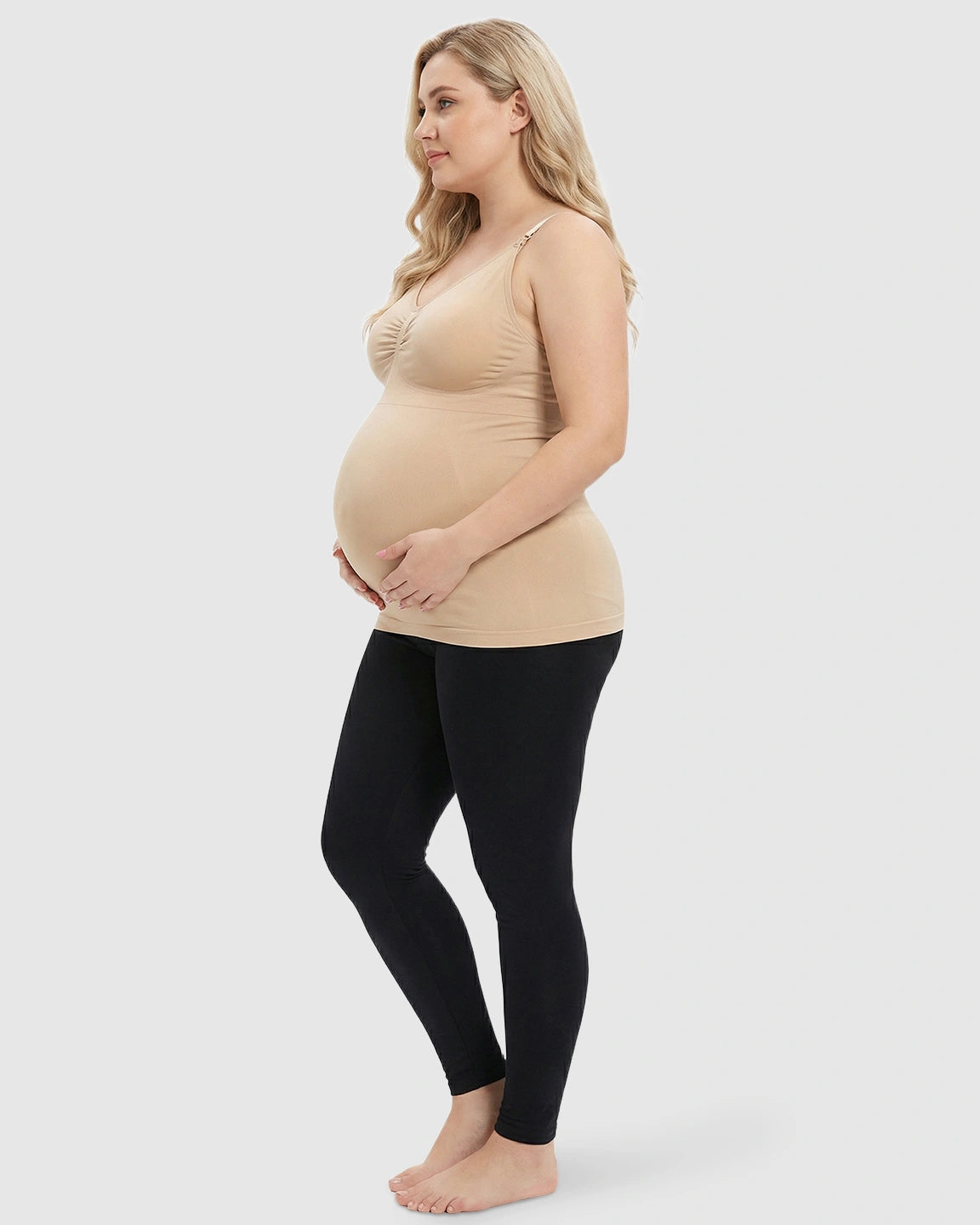 Front-Opening Clasp Camisole-Style Maternity Nursing Top