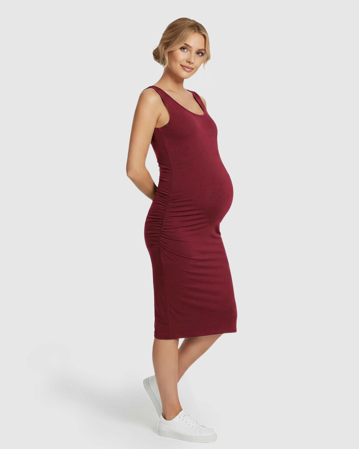 Sleeveless Camisole Bodycon Maternity Dress