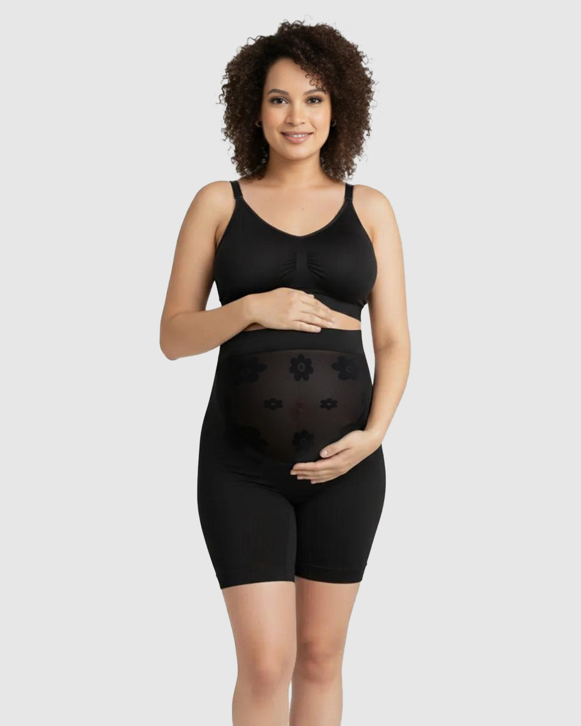 High-Waist Loose Fit Maternity Shorts