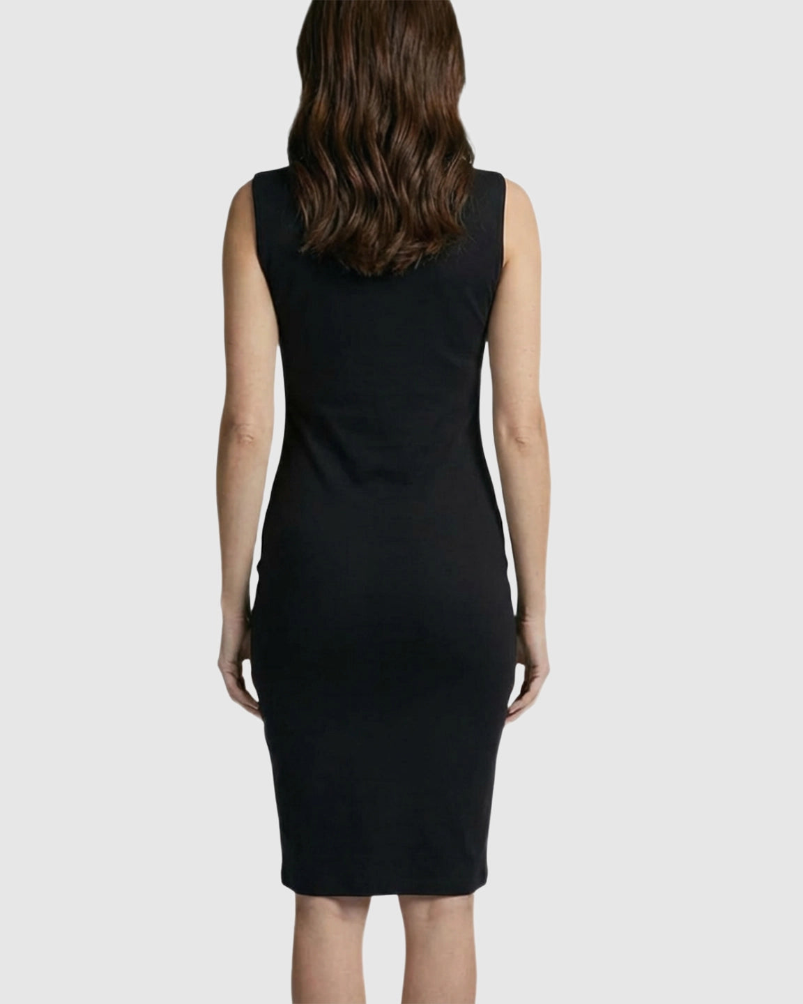 Striped Sleeveless Bodycon Maternity Midi Dress