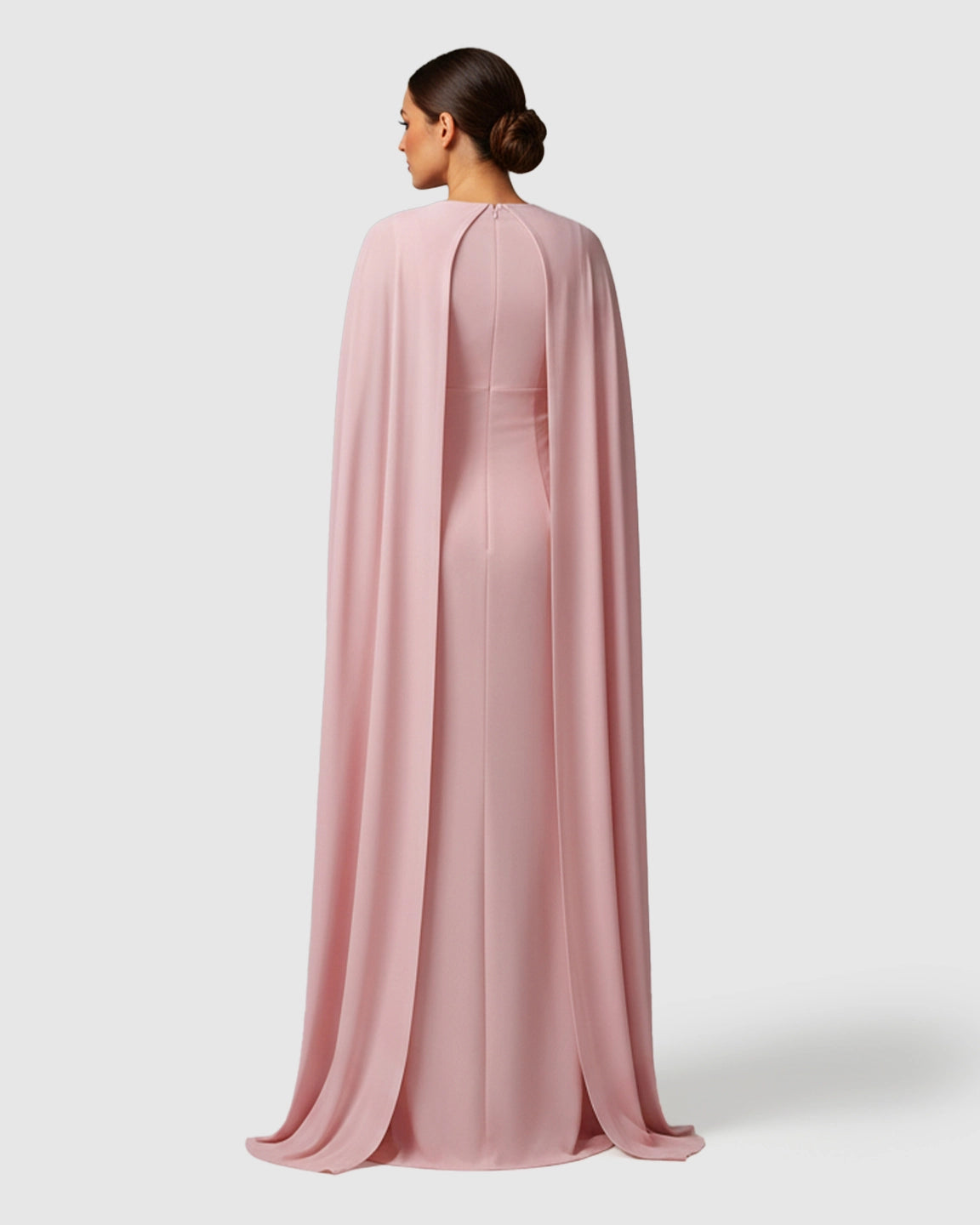 Waterfall Sleeves Mermaid Fit Maternity Evening Gown