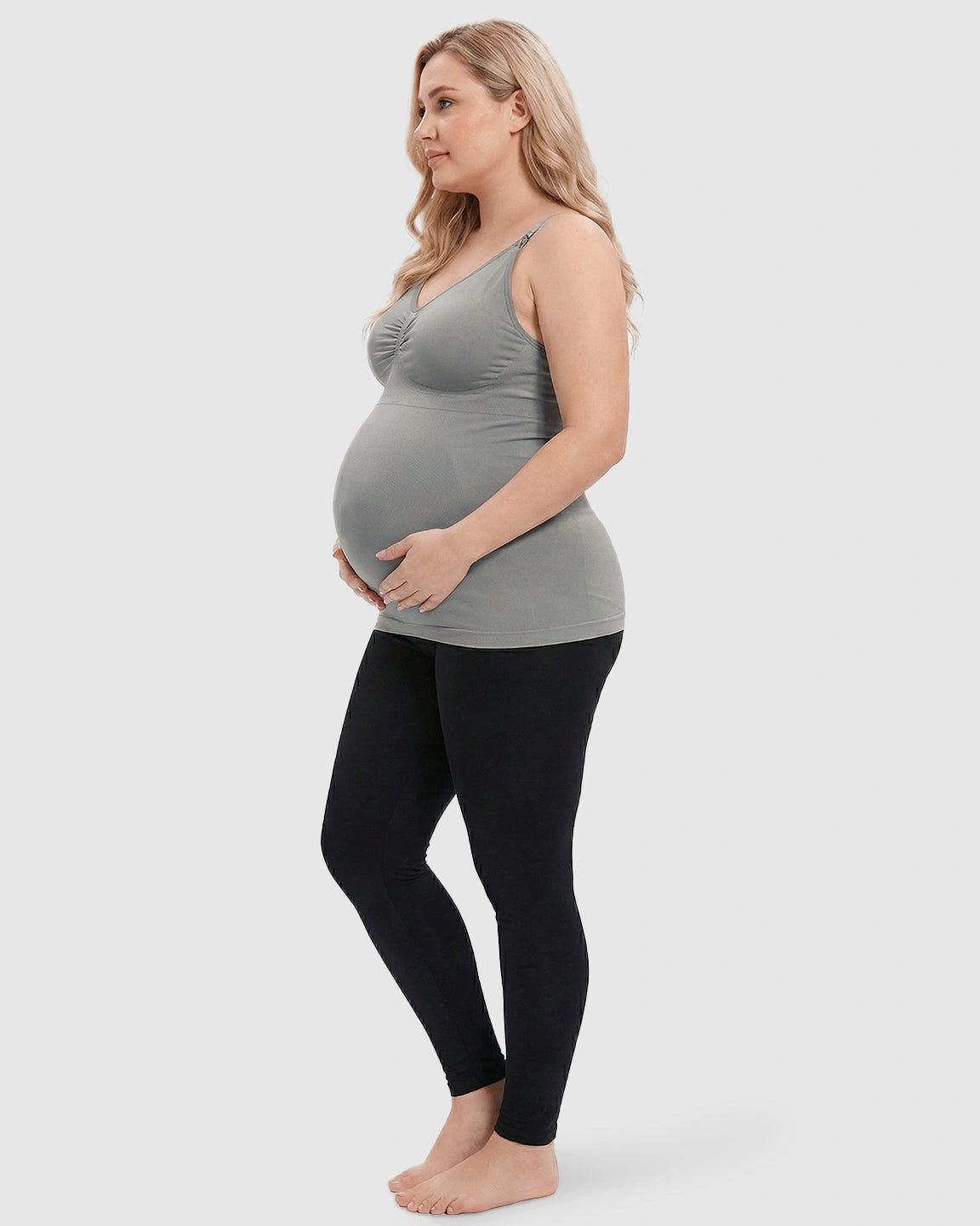 Front-Opening Clasp Camisole-Style Maternity Nursing Top