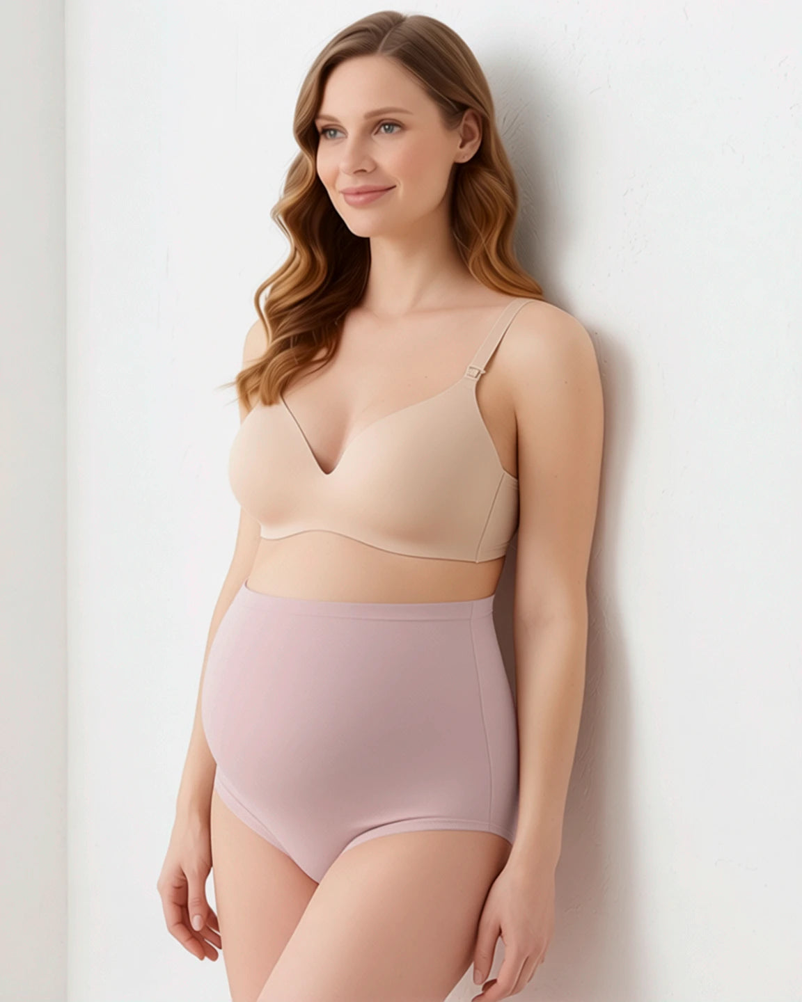 Full-Coverage Seamless Maternity Briefs