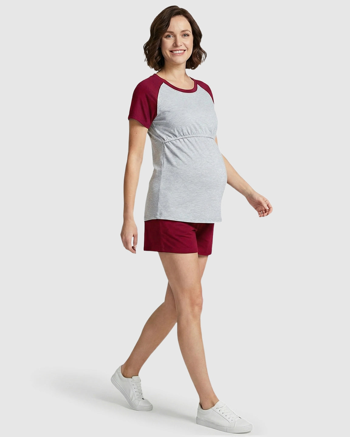 Raglan Sleeve Sporty Nursing Loungewear Set