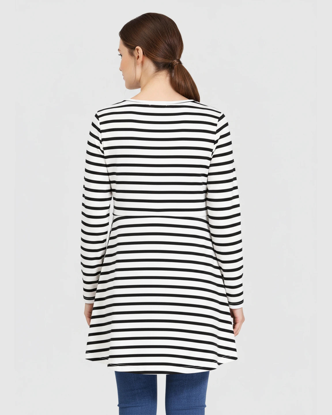 Long-Sleeve Relaxed Fit Maternity & Nursing Dress