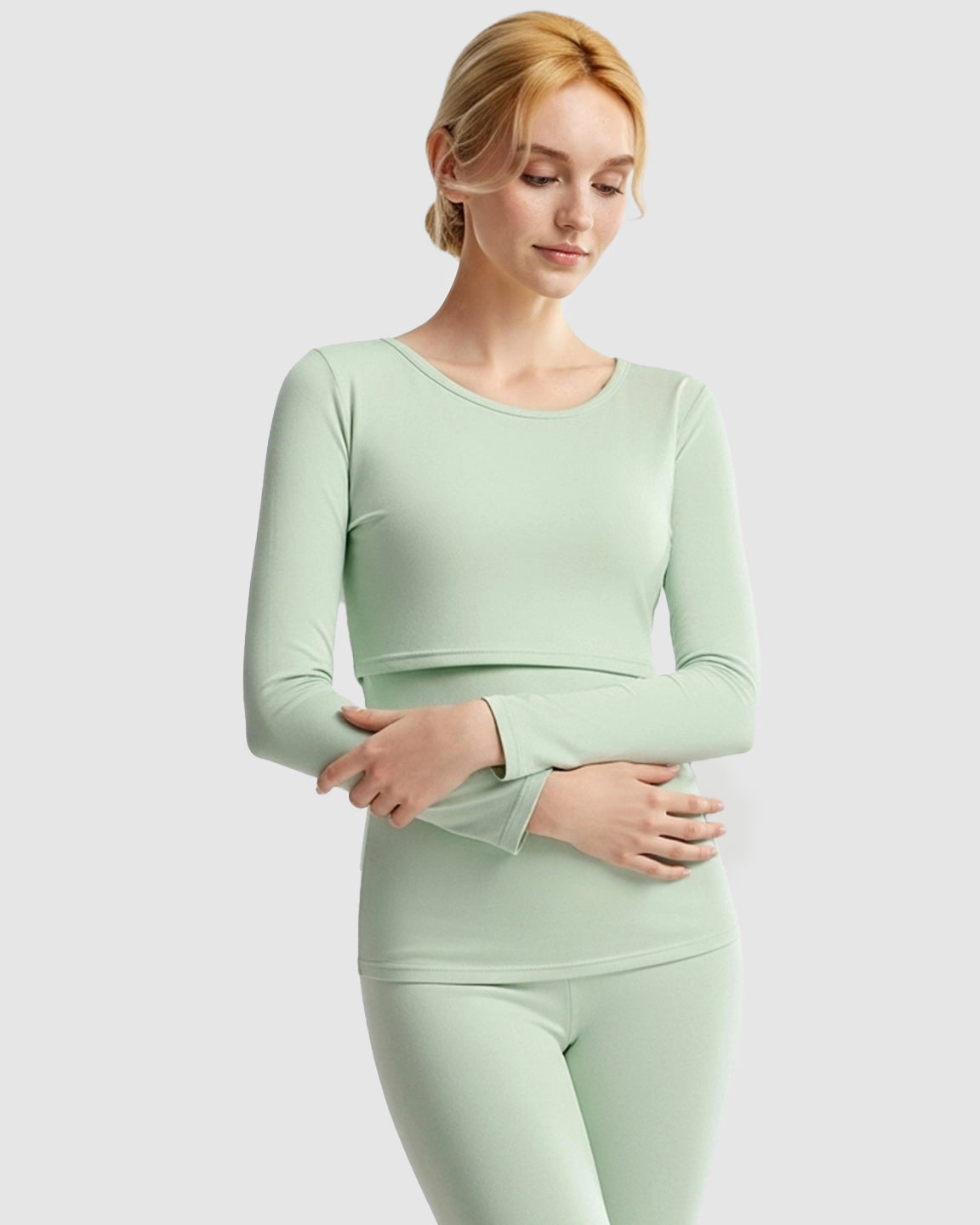 Thick Cotton Nursing Maternity Pajama Set