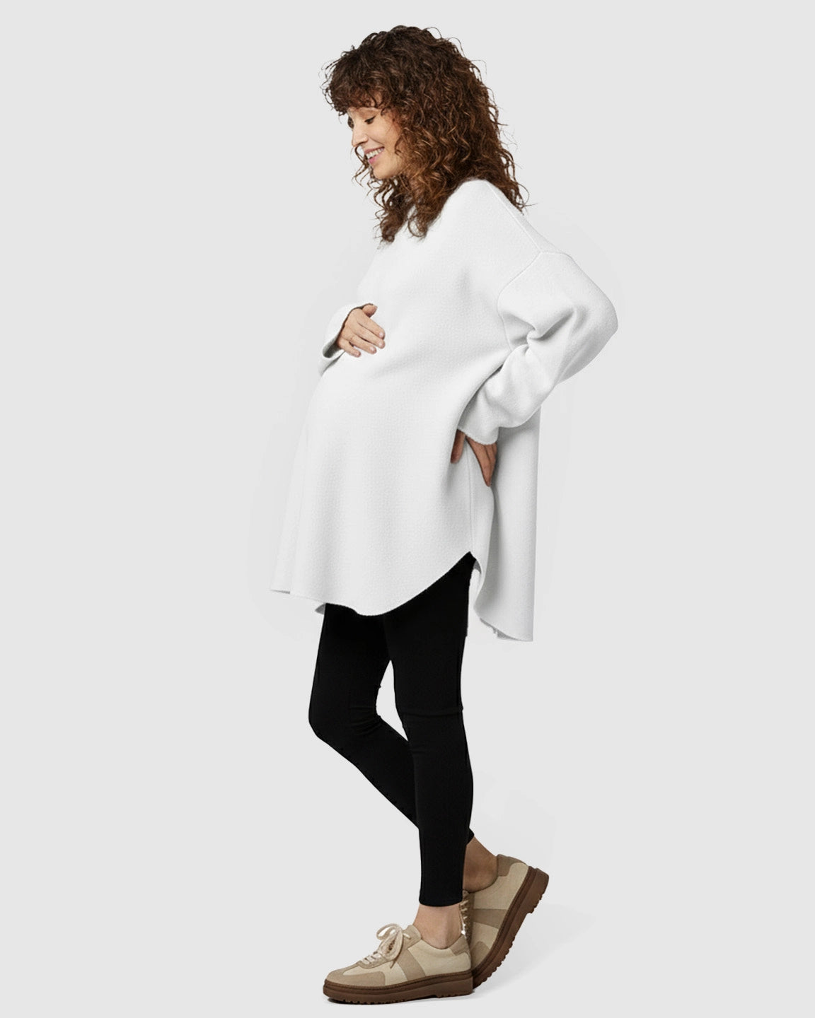 Cozy Woolen Loose-Fit Maternity Sweater