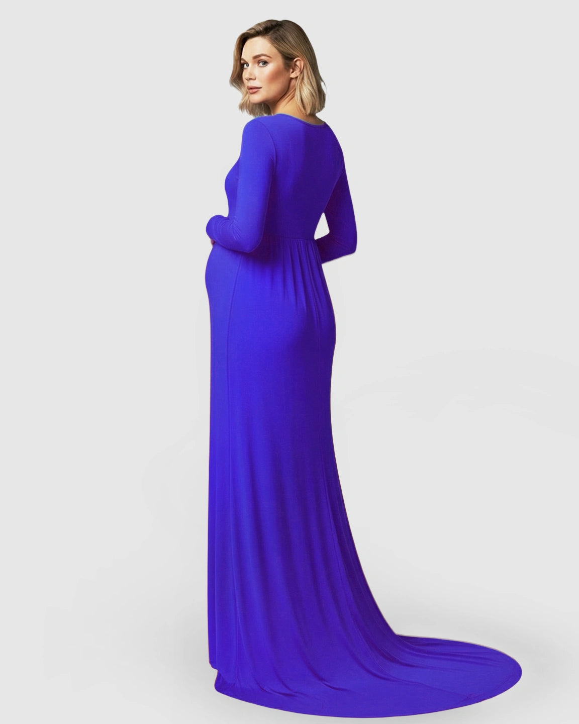 Empire Waist Elegant Maternity Photoshoot Dress