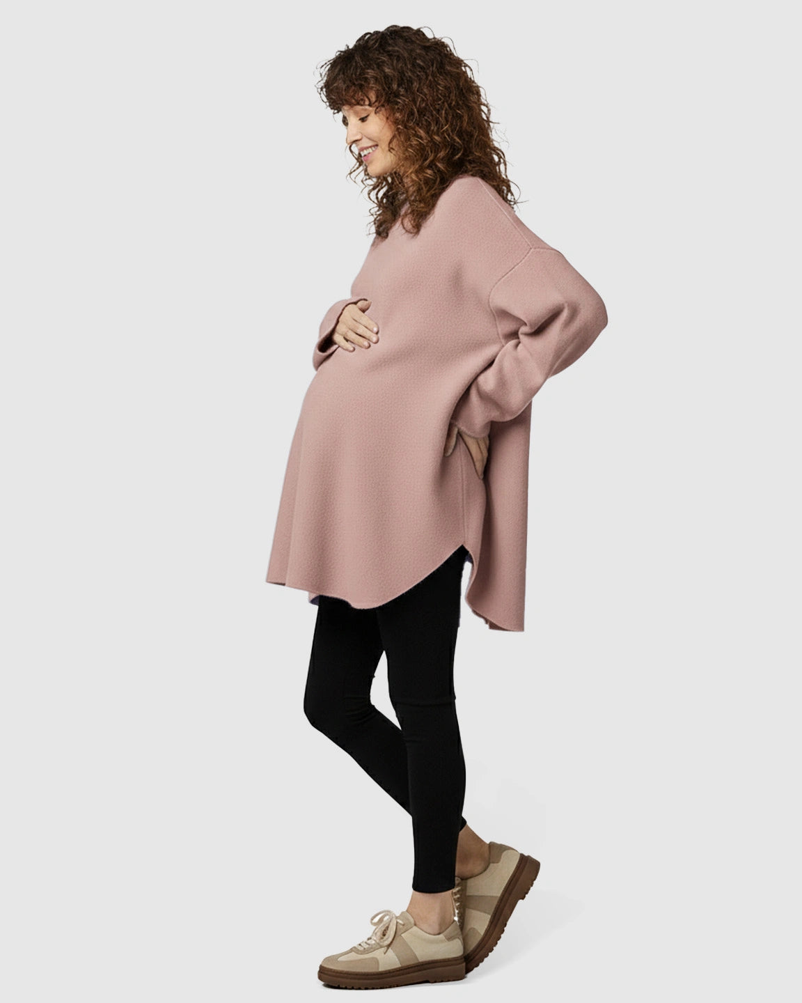 Cozy Woolen Loose-Fit Maternity Sweater