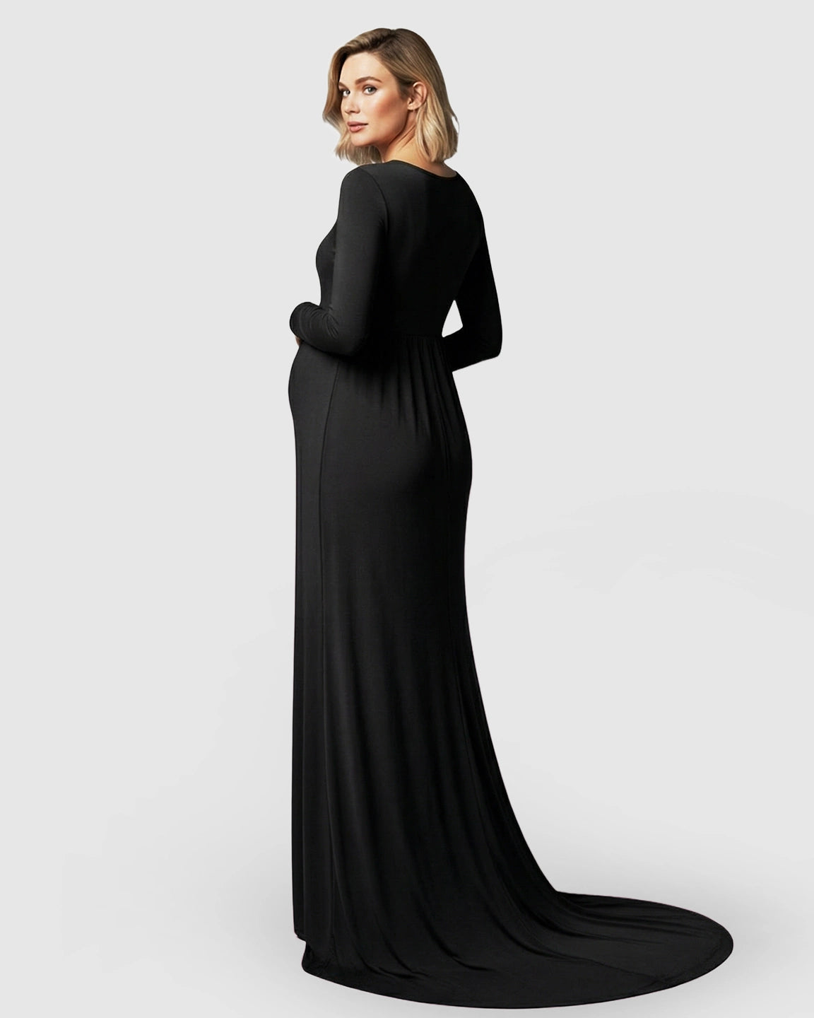 Empire Waist Elegant Maternity Photoshoot Dress
