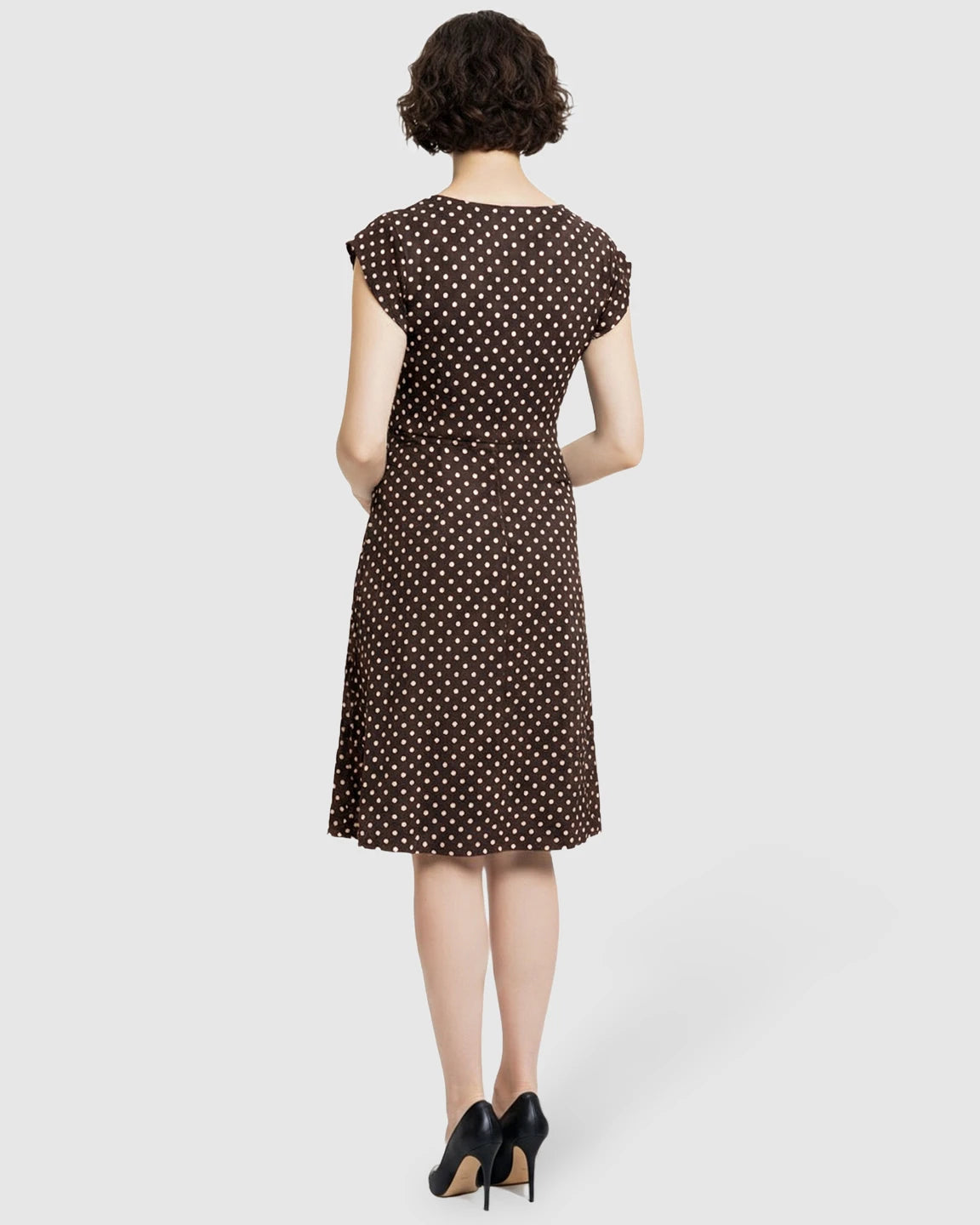 Easy Nursing Access Polka Dot Maternity Dress