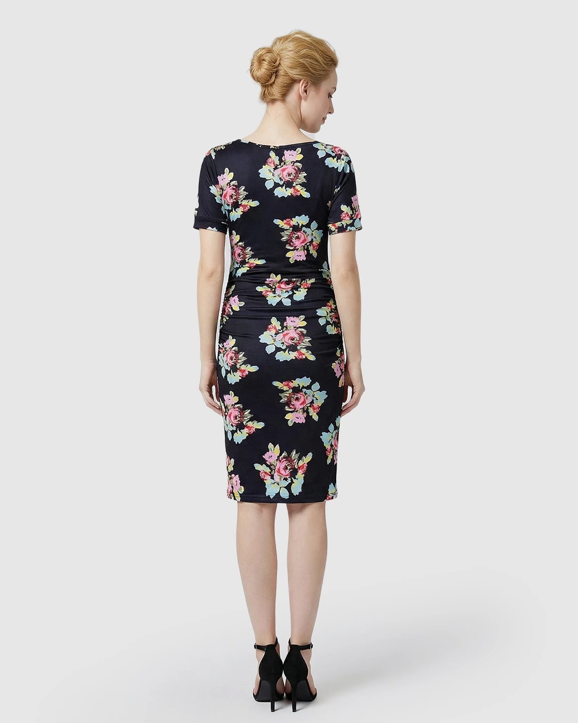 Side-Ruched Bodycon Maternity Dress