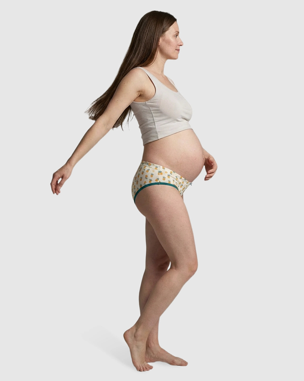 Pineapple Print Low Waist Maternity Panty