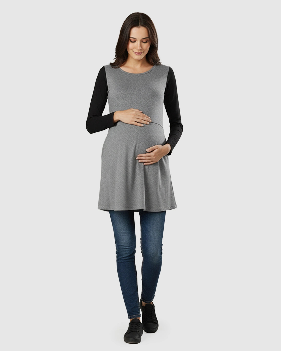 Long-sleeves Relaxed Fit Maternity & Nursing Top