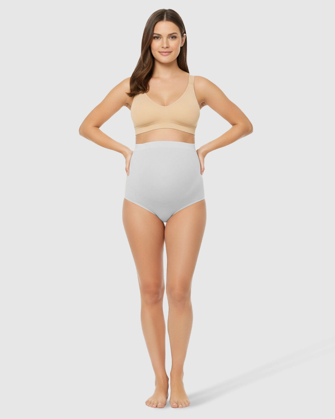High-Waist Seamless Belly-Support Maternity Underwear