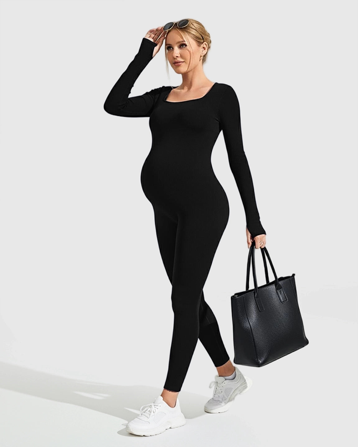 Seamless Ankle Length Maternity Bodysuit