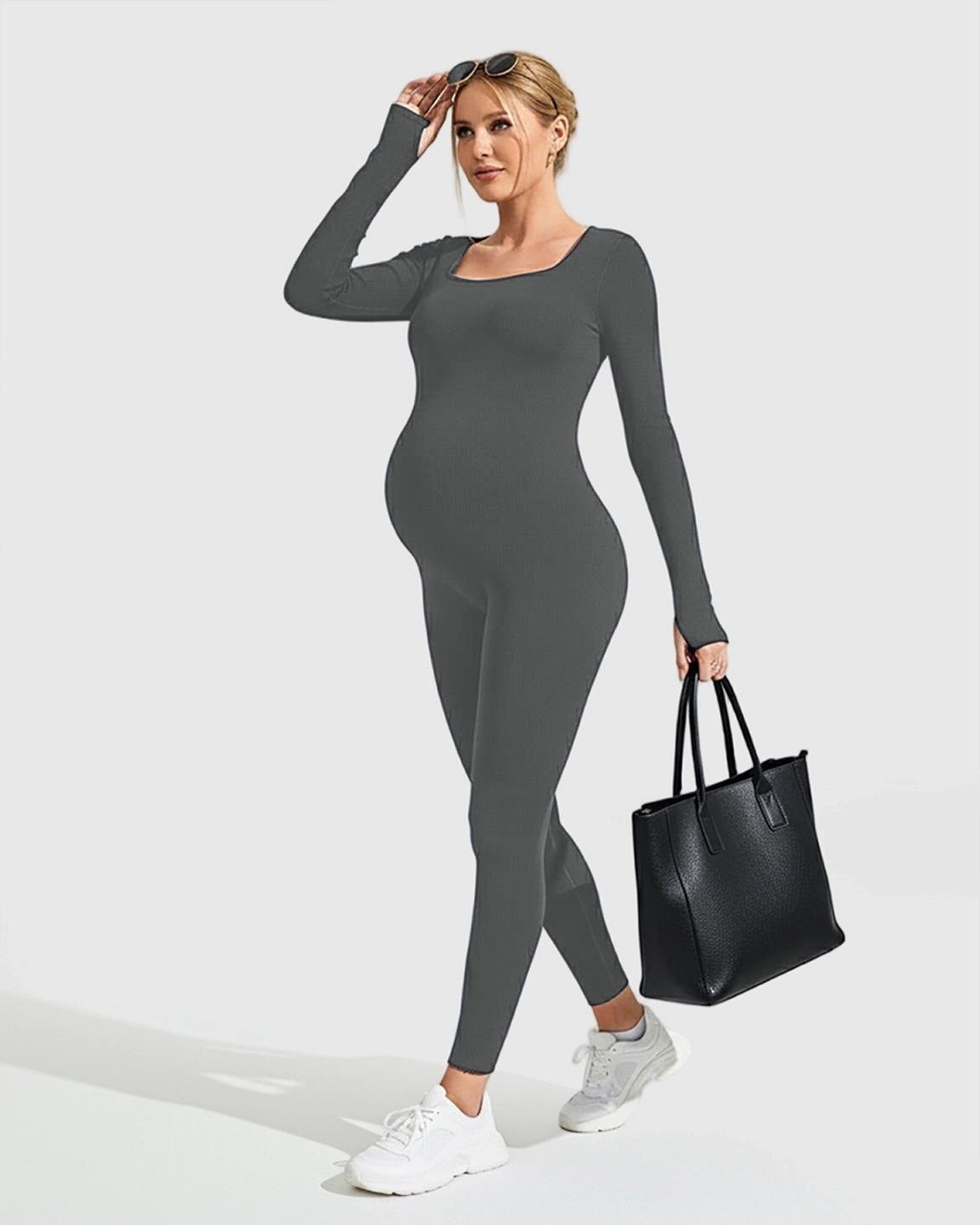 Seamless Ankle Length Maternity Bodysuit