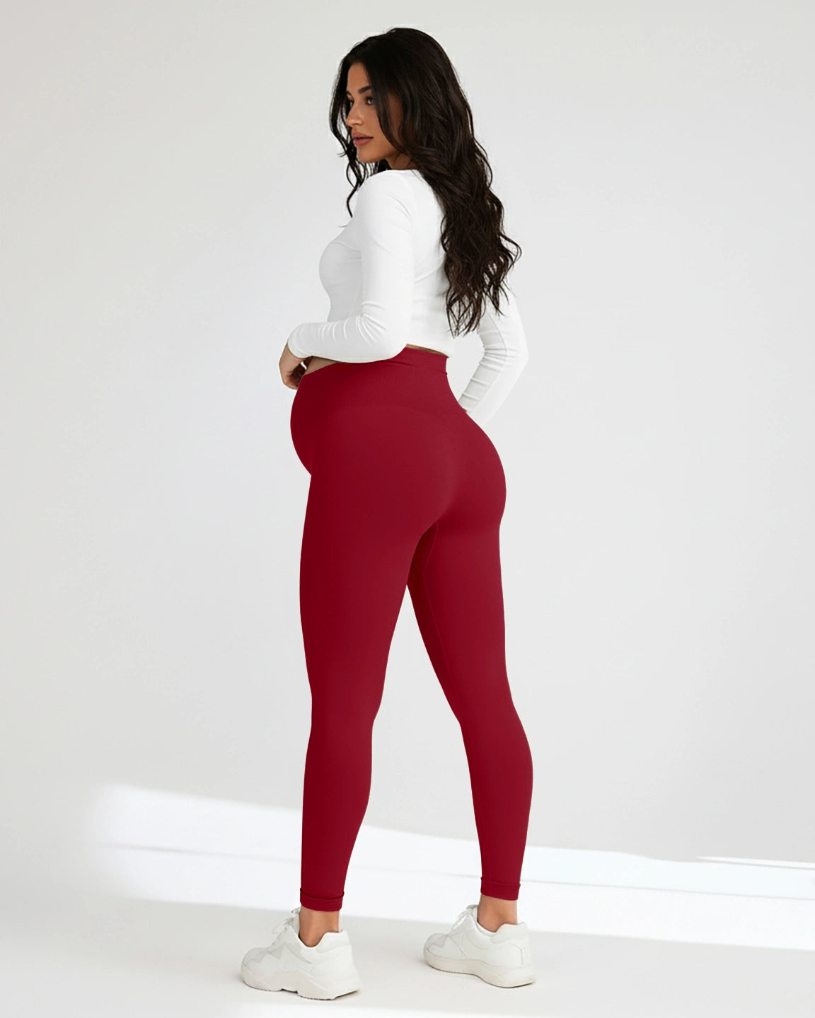 Soft Stretch Over-Belly Full Length Maternity Leggings