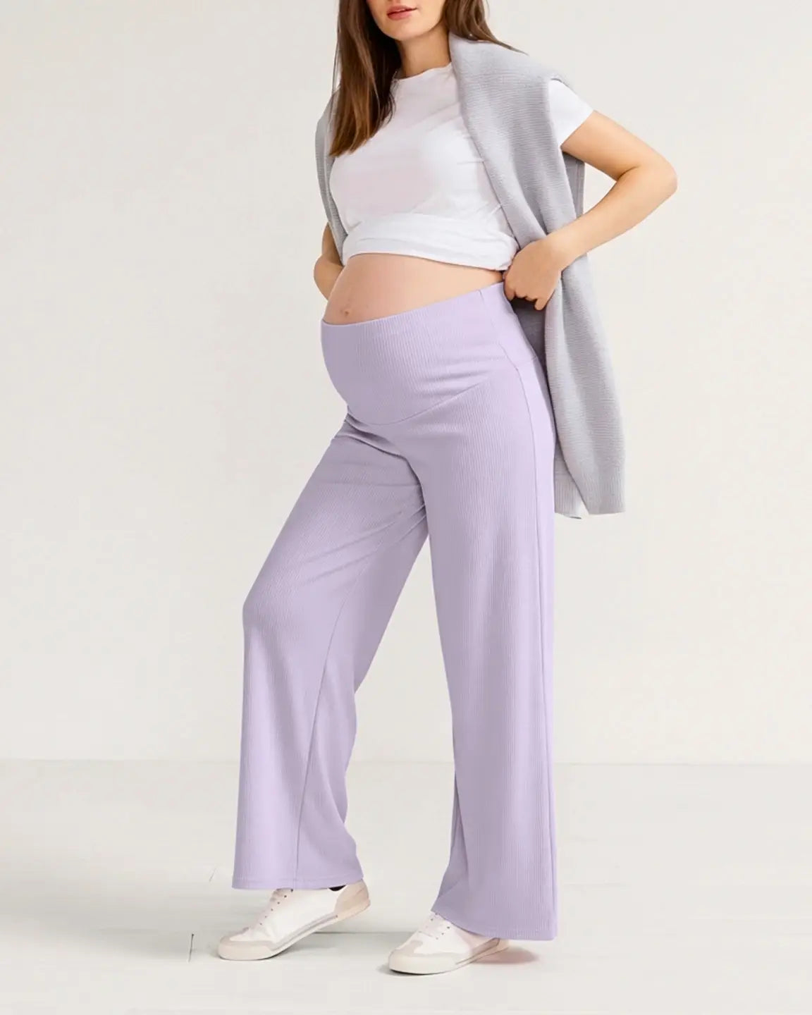 Soft Wide-Leg Stretch Maternity Pants