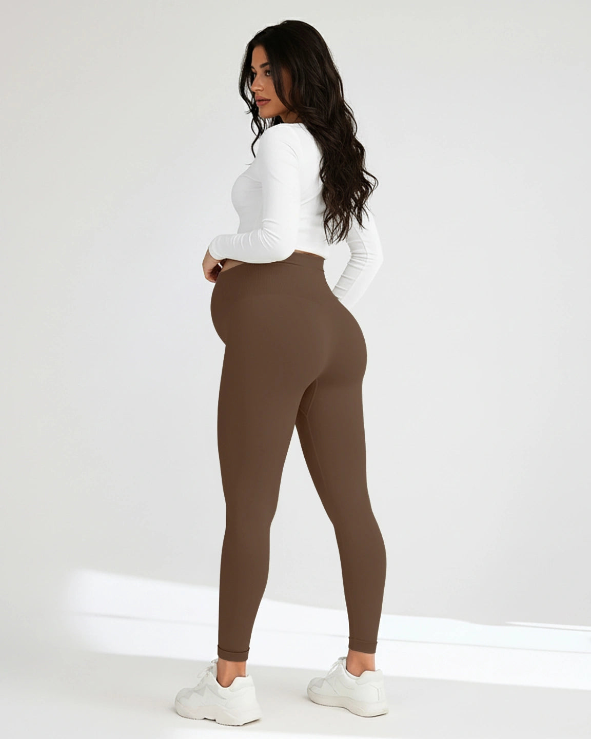 Soft Stretch Over-Belly Full Length Maternity Leggings
