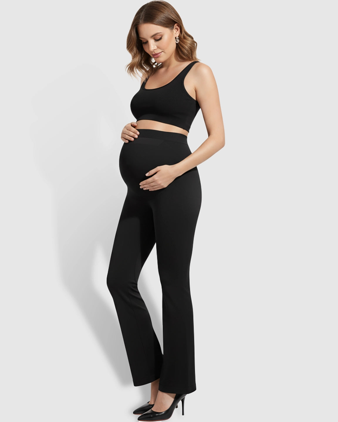 Over-Belly Bootcut Maternity Pants