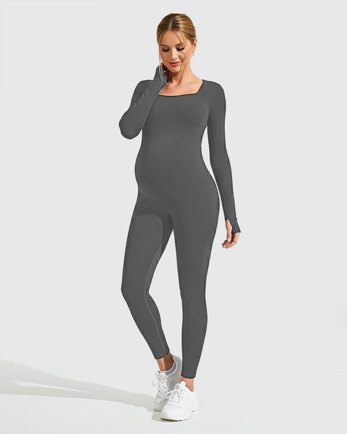 Seamless Ankle Length Maternity Bodysuit