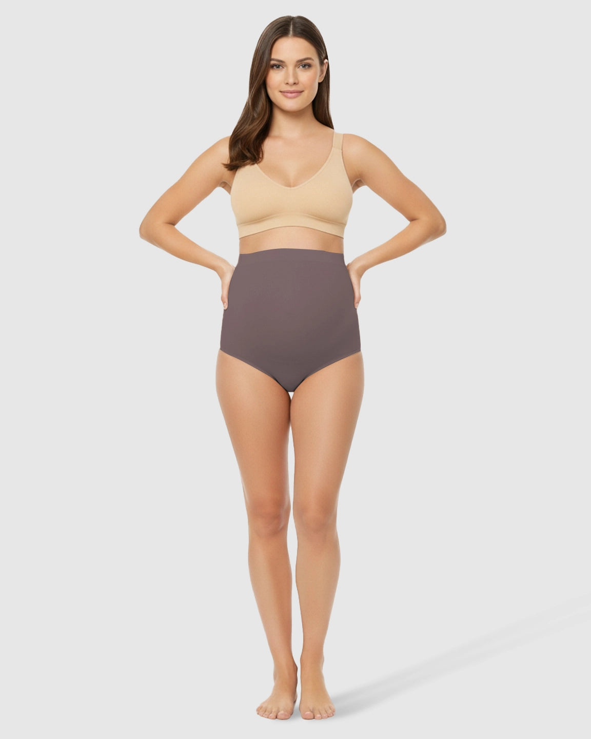 High-Waist Seamless Belly-Support Maternity Underwear