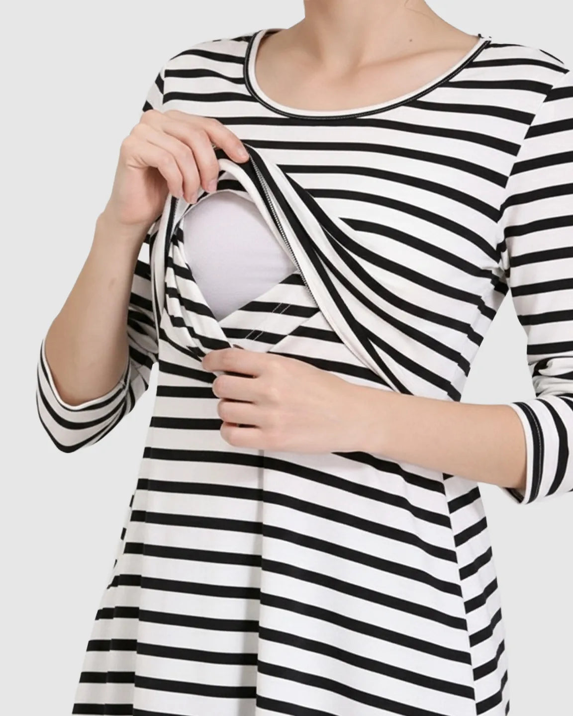 Soft-Stretch Cotton Casual Fit Nursing & Maternity Top