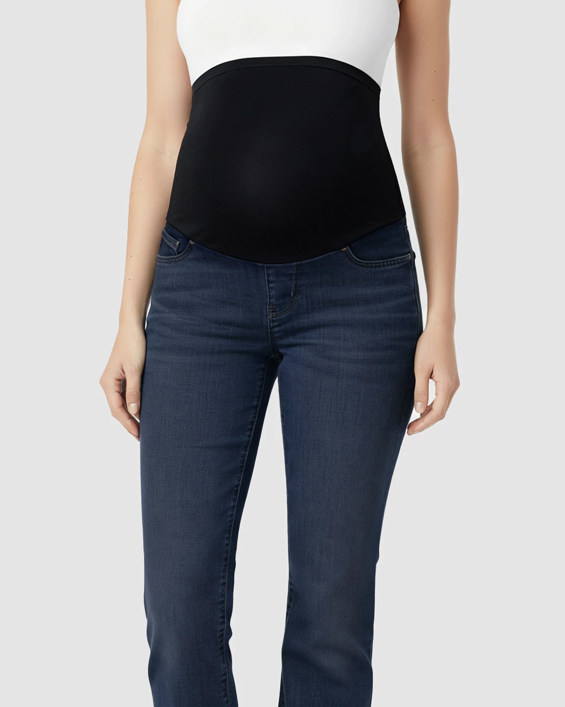 Classic High-Waist Flared-Leg Maternity Jeans