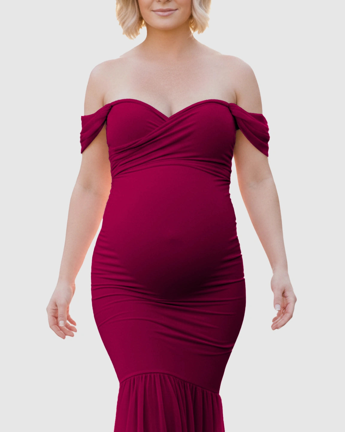 Off-Shoulder Mermaid Maternity Photoshoot Gown