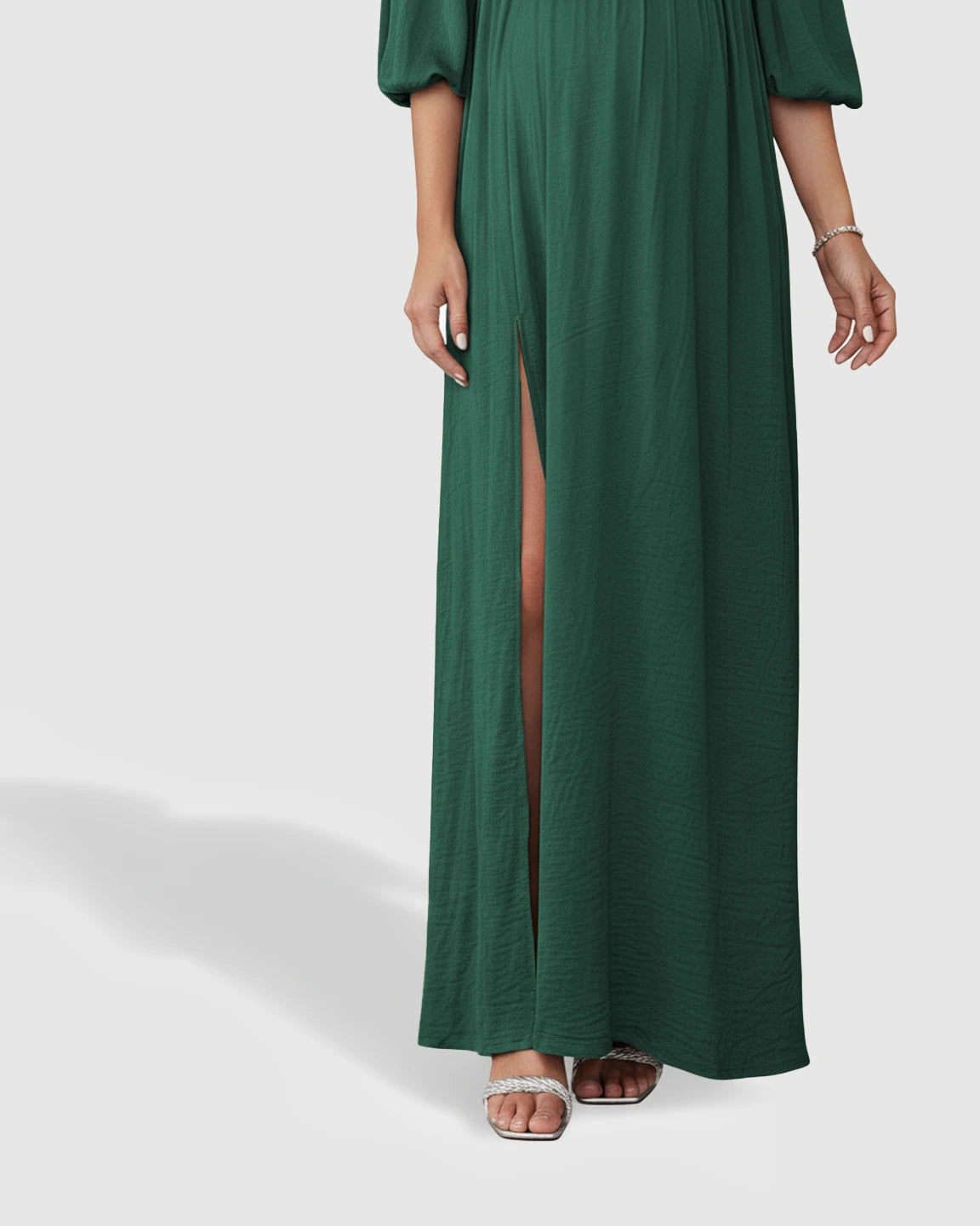 Off-Shoulder Elegant Maternity Maxi Dress
