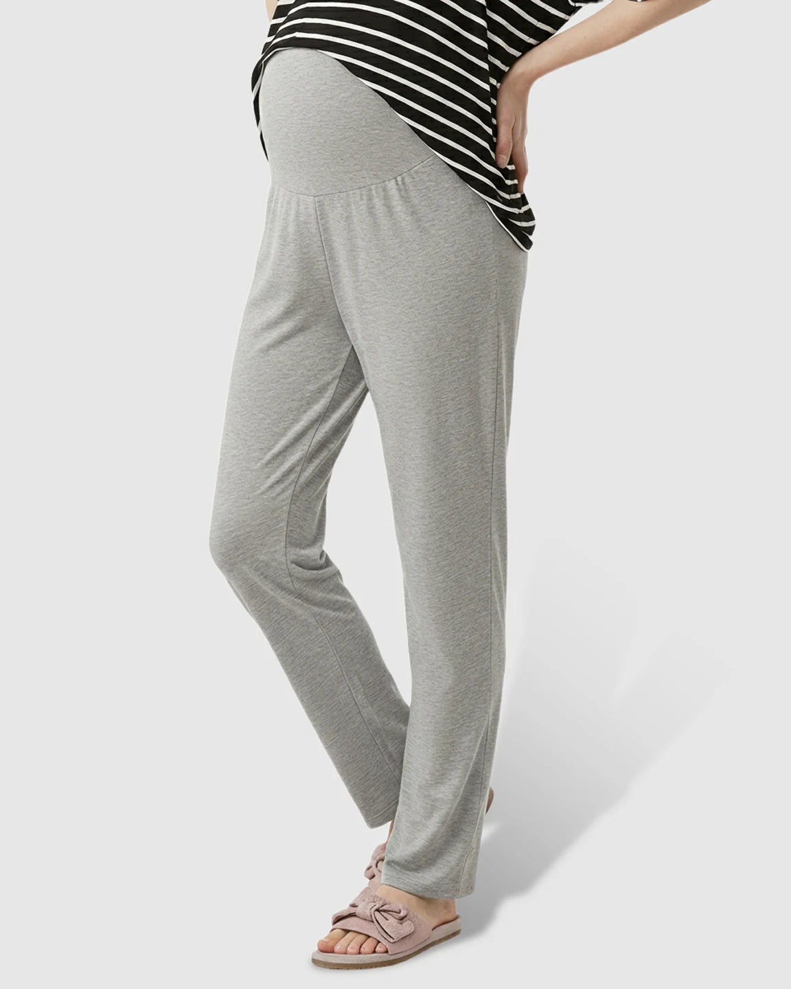 High-Waist Straight-Leg Maternity Pants