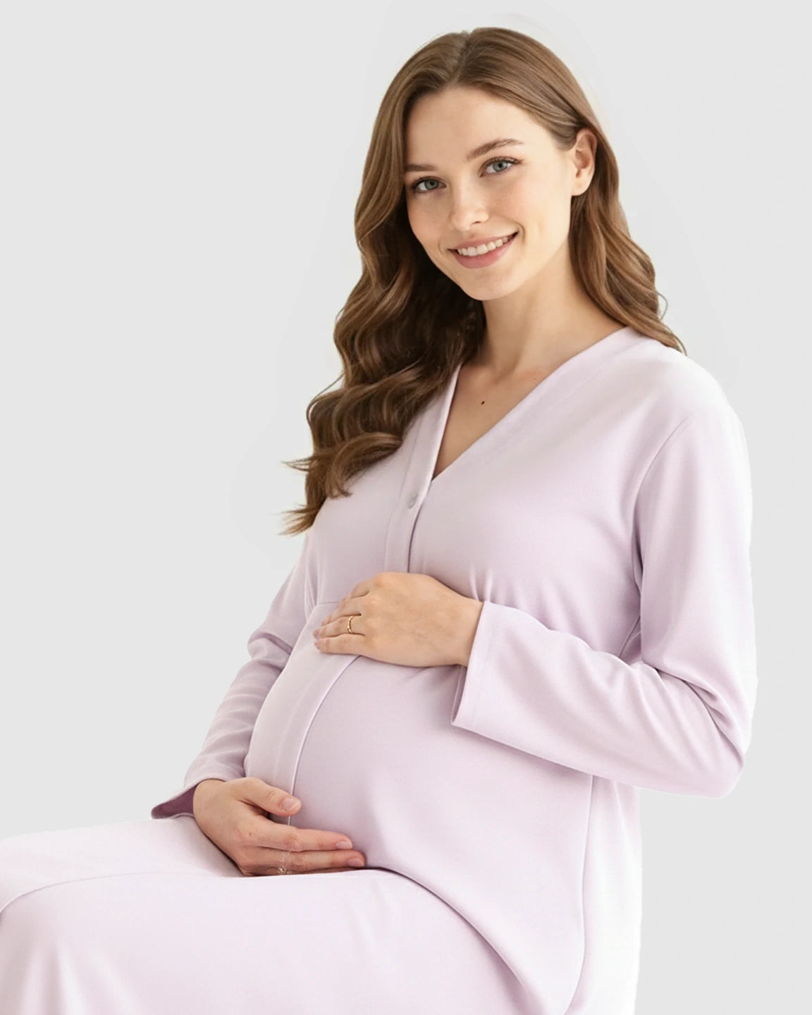 Cotton V-Neck Nursing & Maternity Top