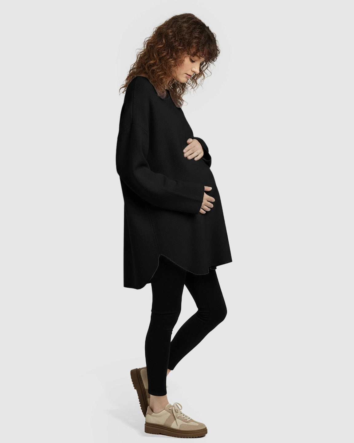 Cozy Woolen Loose-Fit Maternity Sweater
