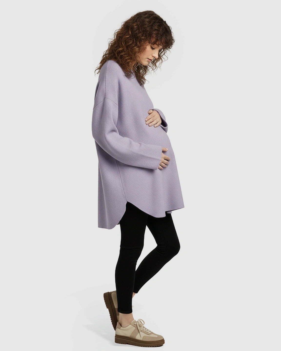 Cozy Woolen Loose-Fit Maternity Sweater