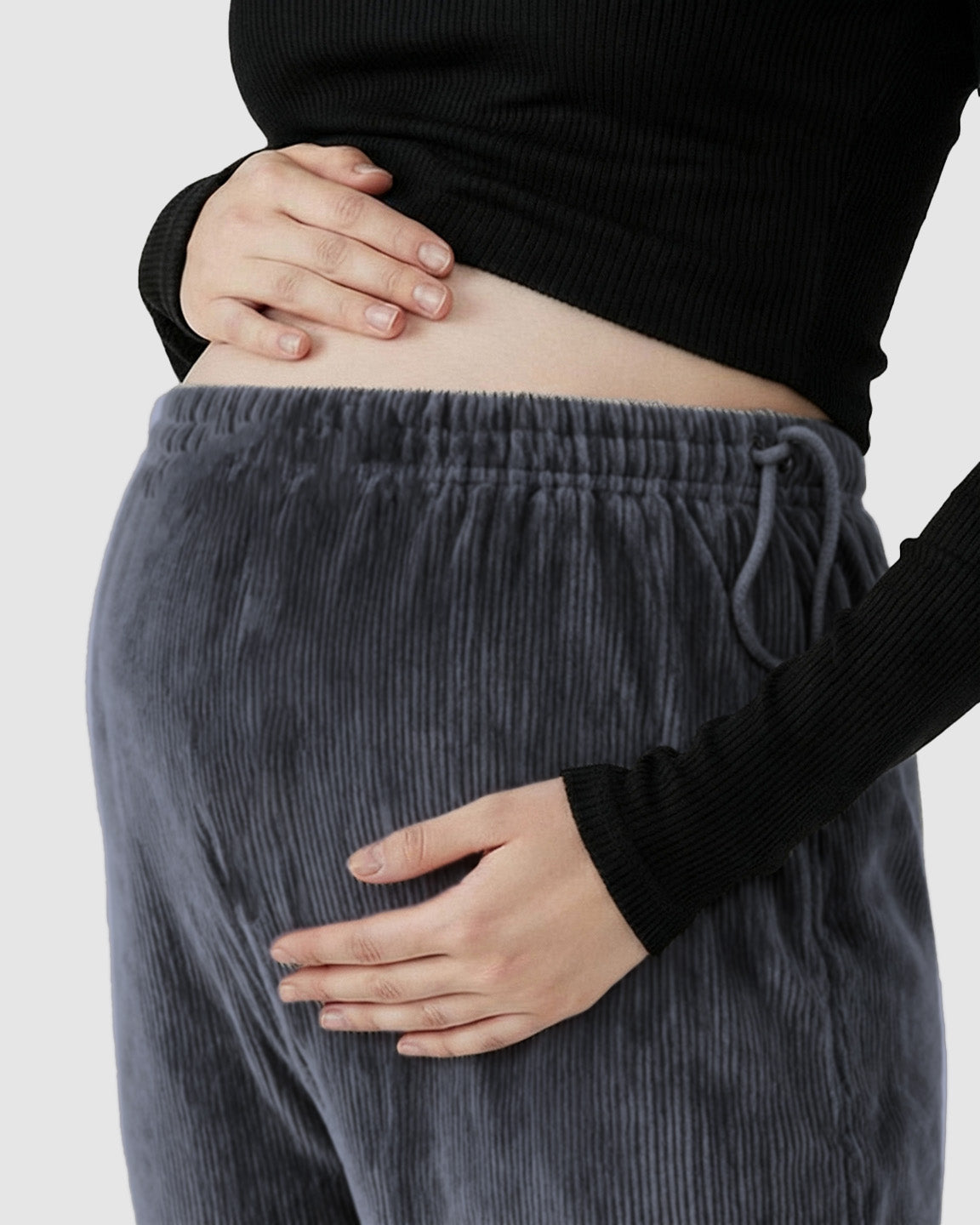 High-Waist Flowy Support Maternity Pants