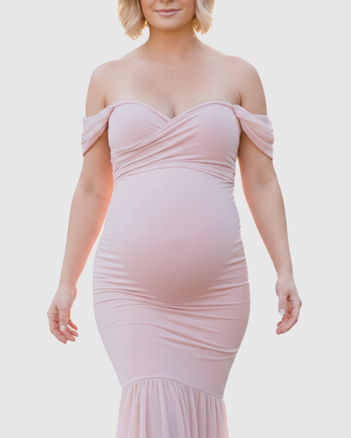 Off-Shoulder Mermaid Maternity Photoshoot Gown