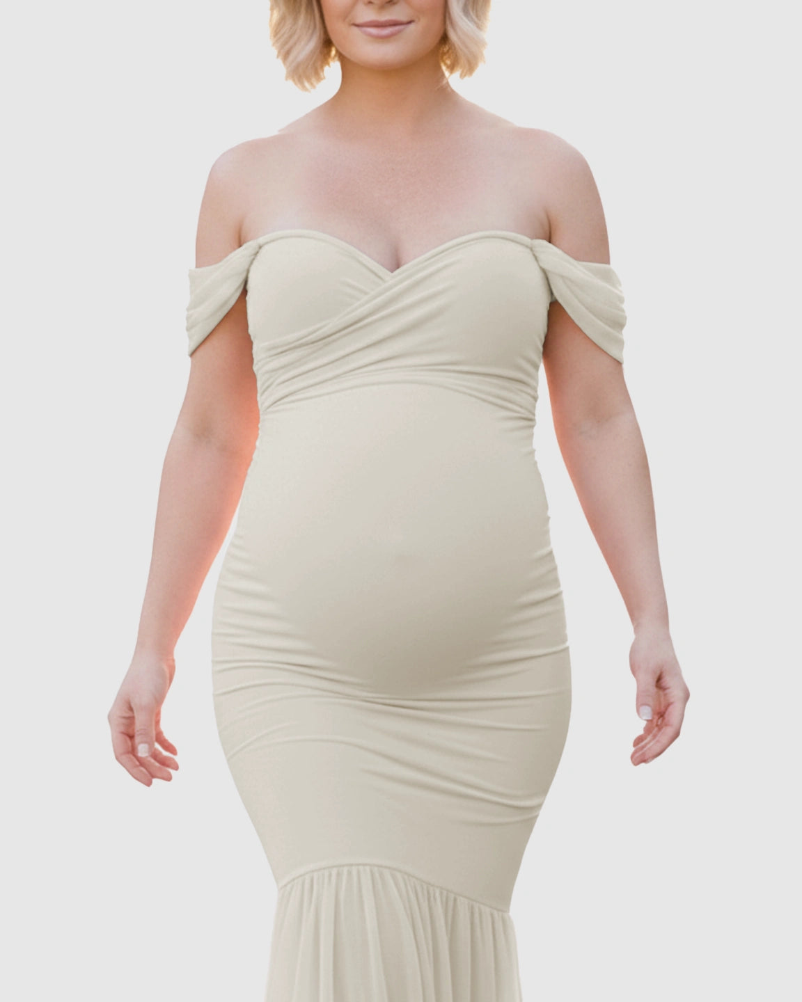 Off-Shoulder Mermaid Maternity Photoshoot Gown