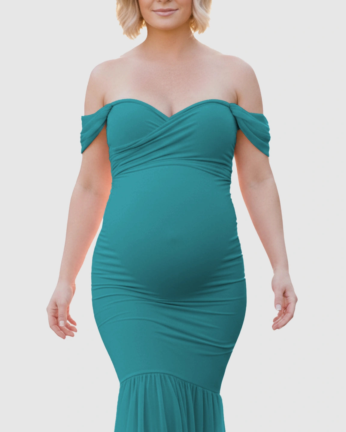 Off-Shoulder Mermaid Maternity Photoshoot Gown